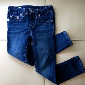 EUC TRUE RELIGION HALLE SKINNY JEAN (5) in blue dungaree